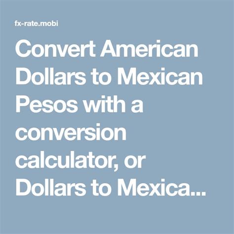dollar to peso conversion chart.